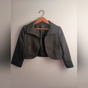 Tahari Arthur S. Levine- Black Cropped Jacket- Size 6